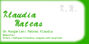 klaudia mateas business card